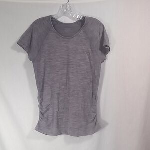 Athleta Gray Workout T-Shirt Size L